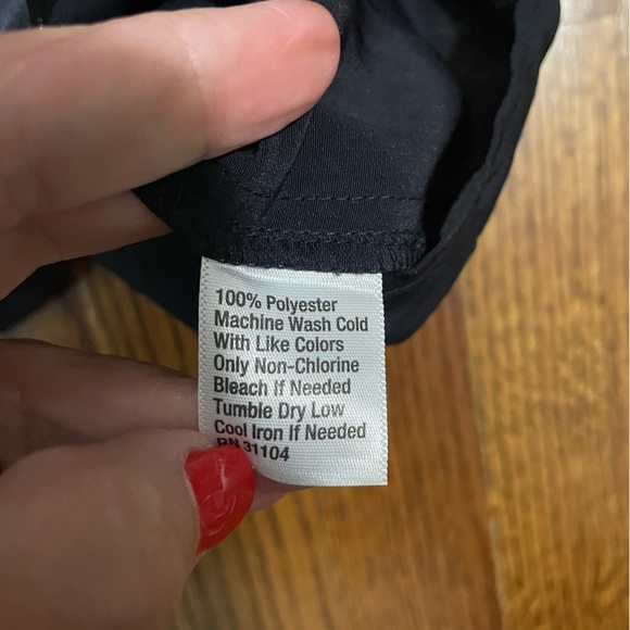 The Limited Solid Navy Button Down Rollup Sleeve Dress Size 8 - Picture 10 of 11